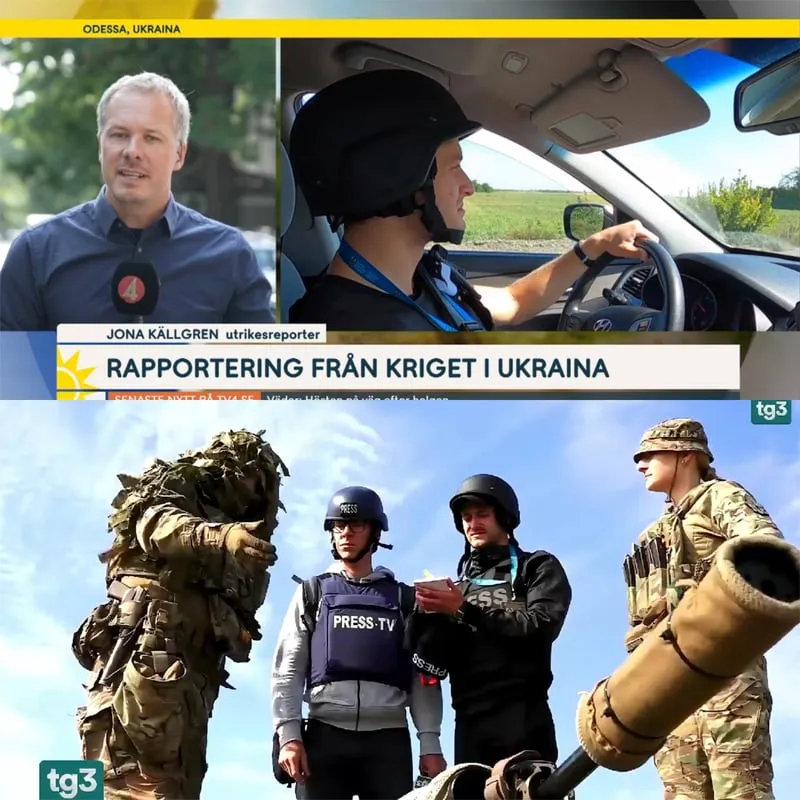 TV4 reporting from the war in Ukraine